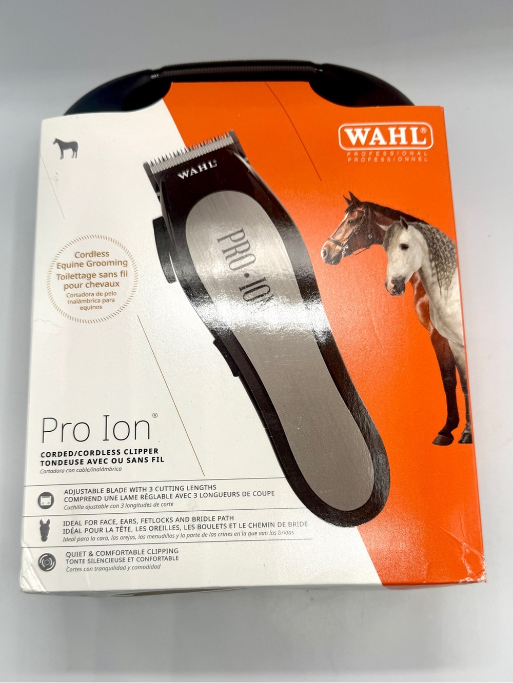 NEW Wahl Pro Ion Corded/Cordless Equine/Animal Grooming Clipper Kit (#9705-100)